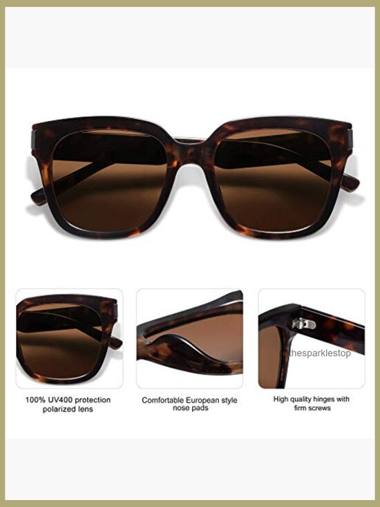 Polarized Sunglasses with Square Frame, UV400 Protection main image 5